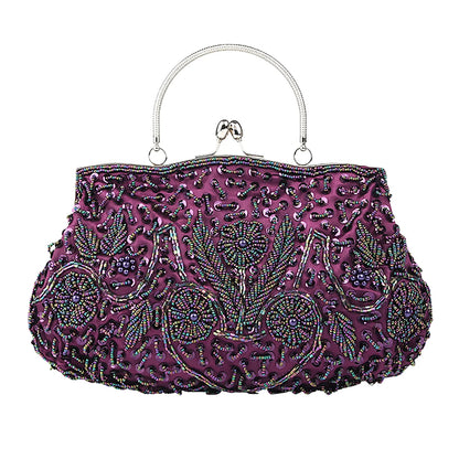 Women’s Floral Beaded Designer Handbag