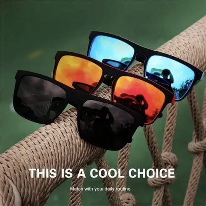Black Polarized Square Sunglasses