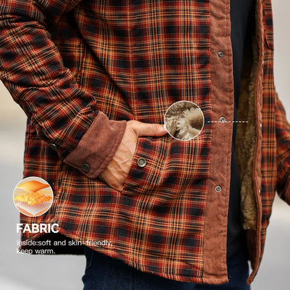 Men’s Plaid Sherpa-Lined Bomber Jacket