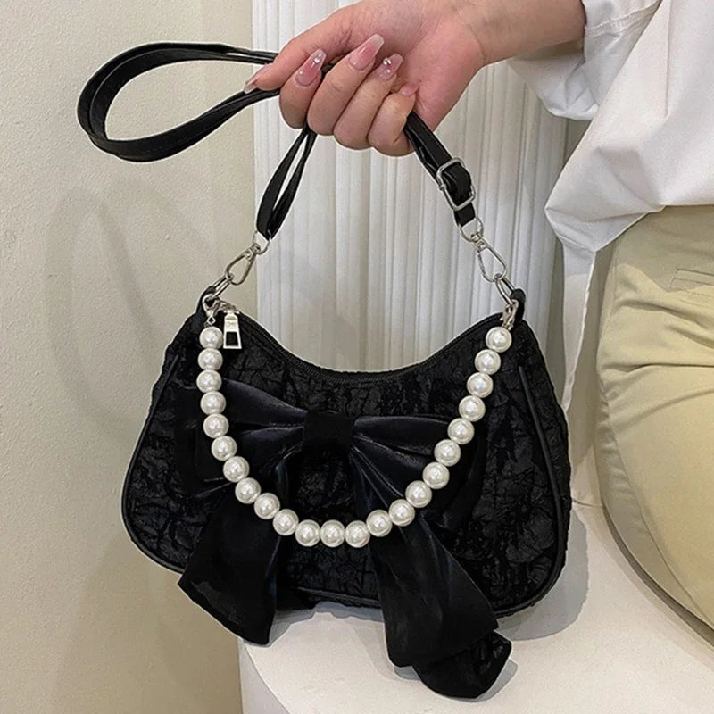 Vintage Pearl Bow Handbag