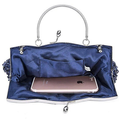 Women’s Floral Beaded Designer Handbag