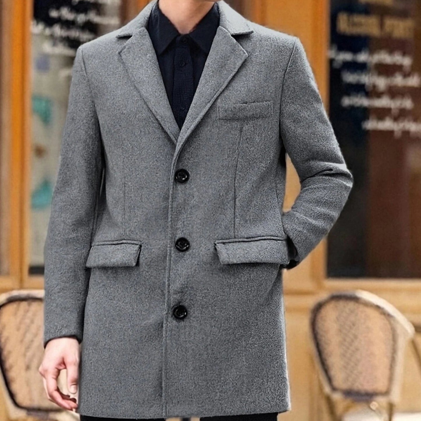 Classic Wool Winter Overcoat