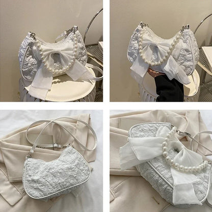 Vintage Pearl Bow Handbag