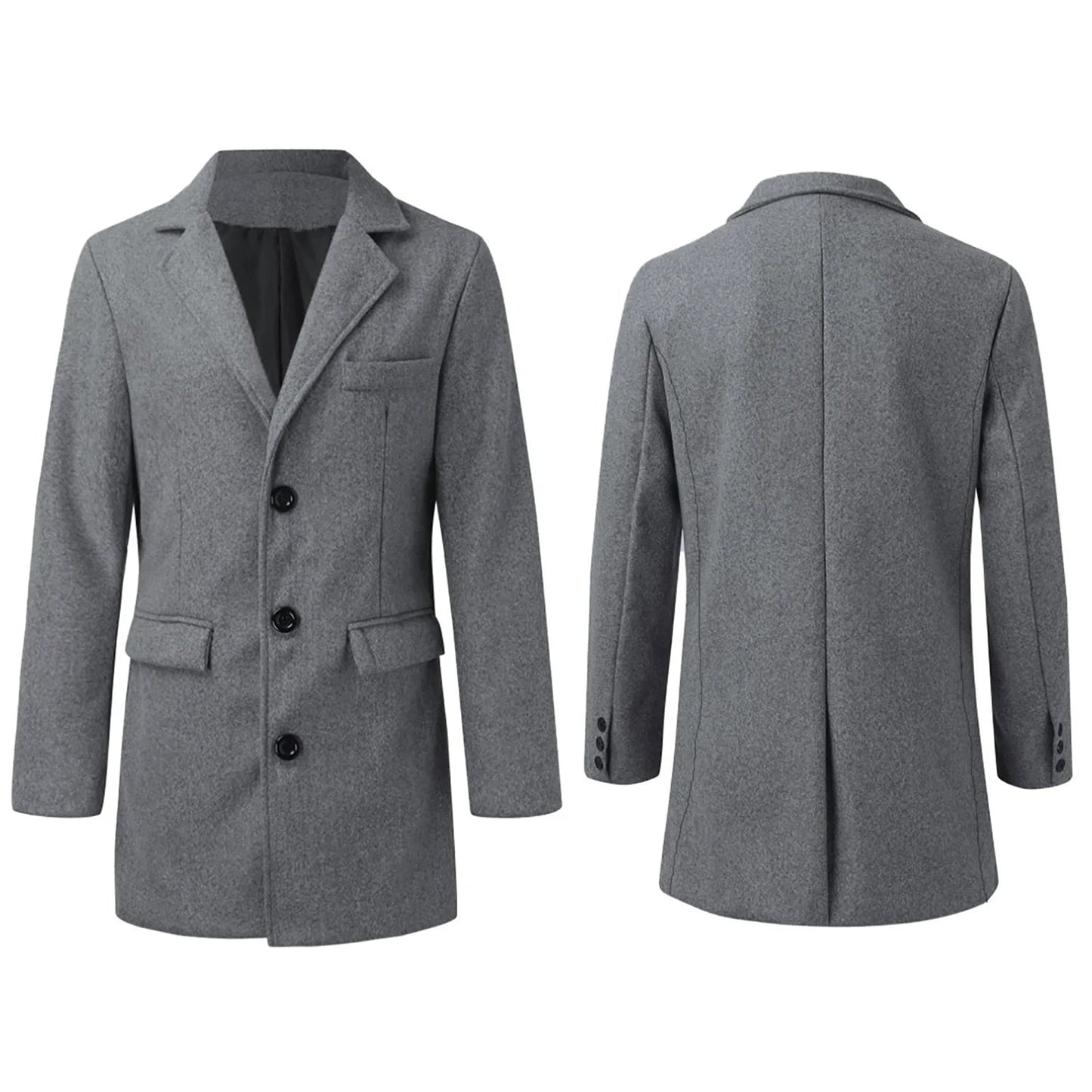 Classic Wool Winter Overcoat