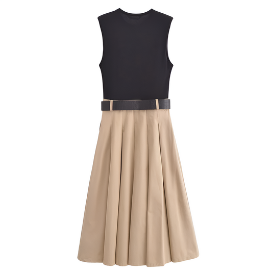 Women’s Sleeveless Pleated Midi Dress