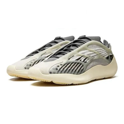 Designer White Crystal Clear Sole Sneakers