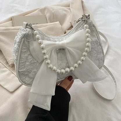 Vintage Pearl Bow Handbag