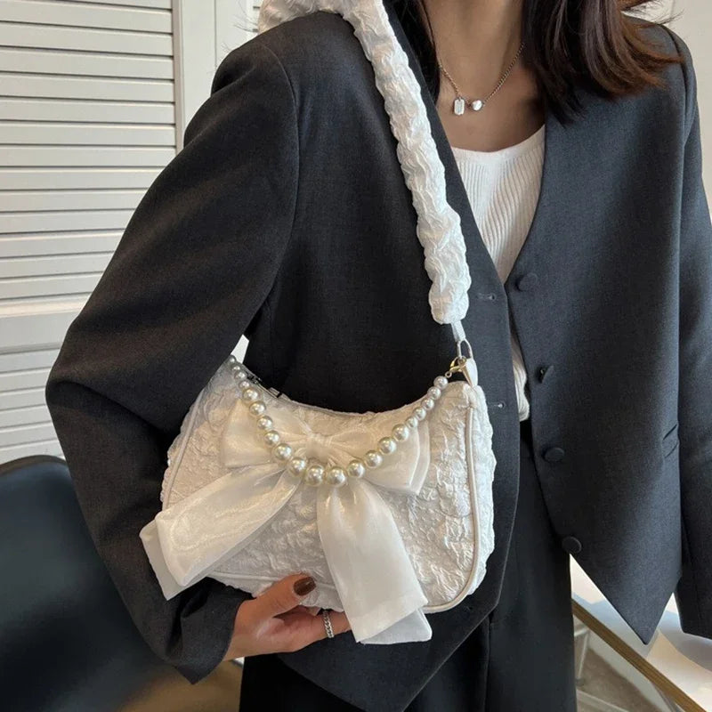 Vintage Pearl Bow Handbag