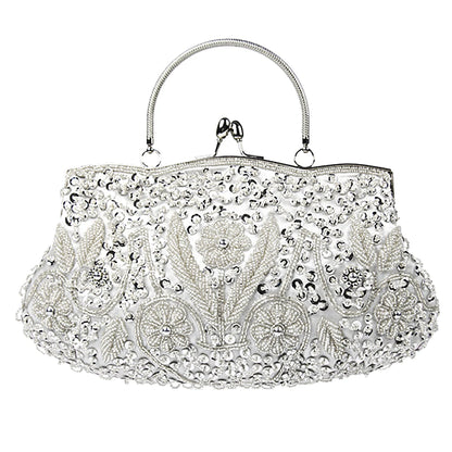 Women’s Floral Beaded Designer Handbag