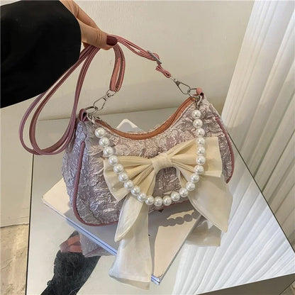 Vintage Pearl Bow Handbag